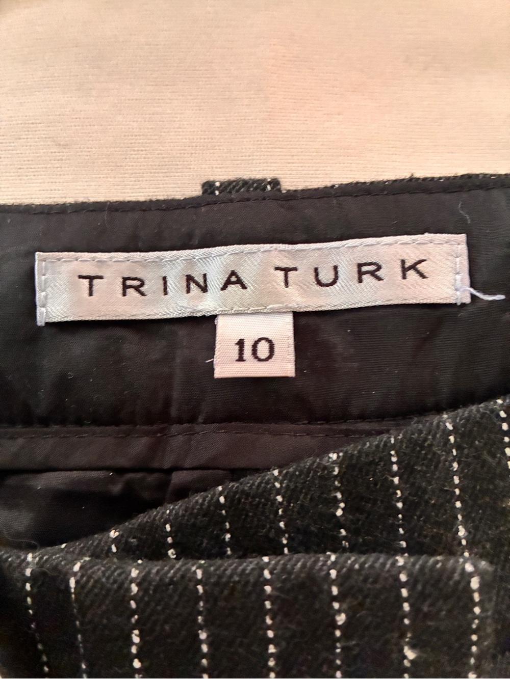 Trina Turk Black Pinstripe trousers - Picture 3 of 4